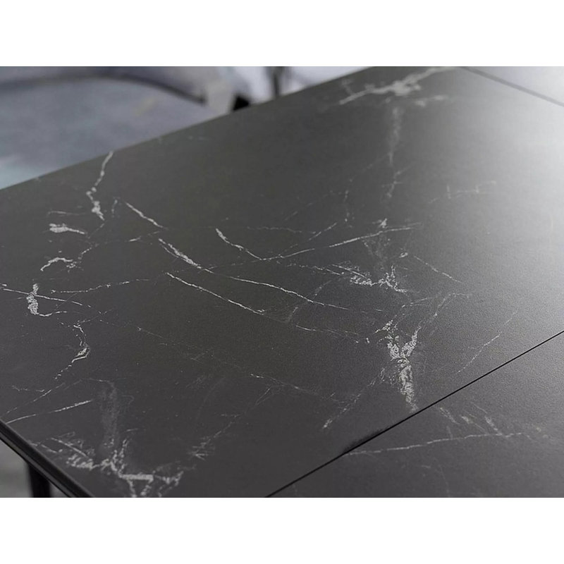 Table Metropol White 120(180), Black
