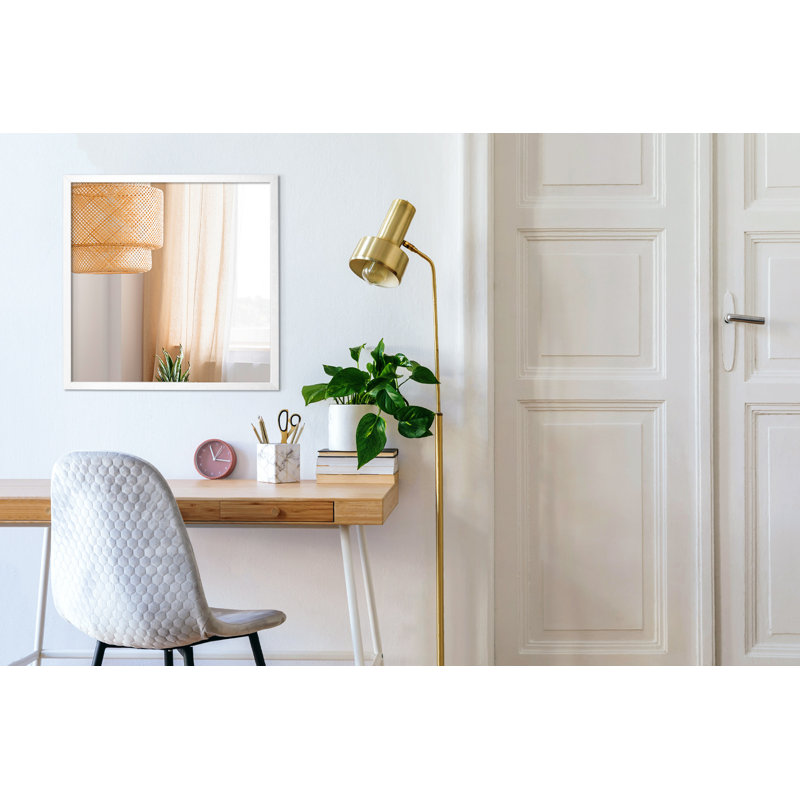 Gullu Glass Flat Wall Mirror, White, 88.5 H x 69 W
