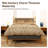 Mid-Century Modern Upholstered Platform Bed Frame with Padded Headboard, Solid Rubberwood – Full-1303522898