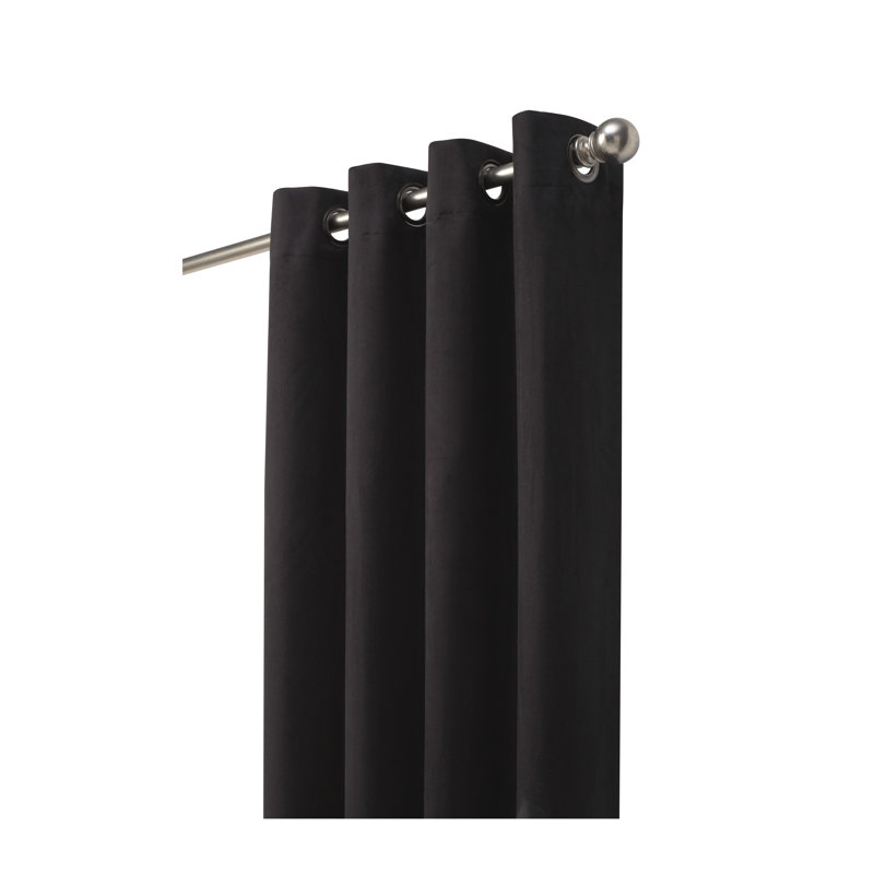 Panneau de rideau occultant Bentleyville Polyester Max, L 54 po x L 63 po, Noir