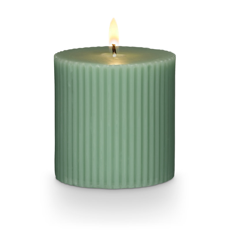 Beautifully Done Pillar Candle, Small, Hinoki Sage
