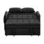 Canapé-lit convertible en velours de 128 cm avec lit gigogne et rangement latéral-1641304987