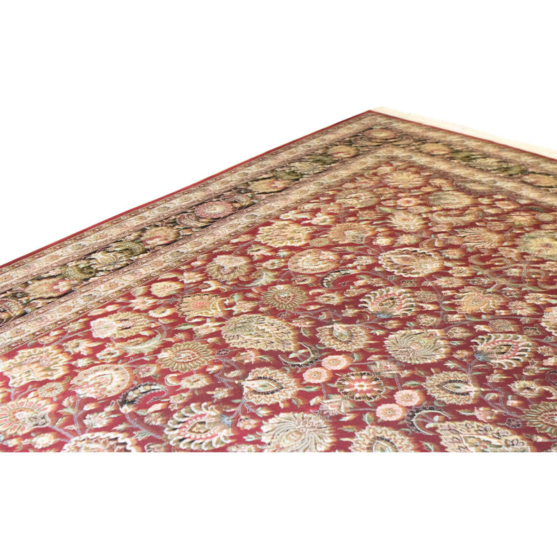 Hand Knotted Wool Area Rug in Multi