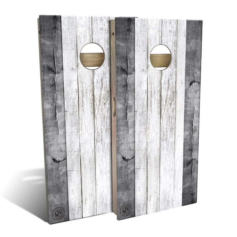 Ensemble de cornhole gris en grange résistant aux intempéries, Ajouter un étui de transport