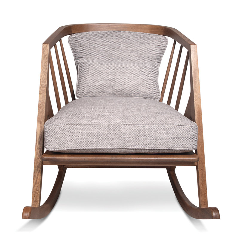 Chaise berçante en bois massif Victoria, Naturel, Bora Bora 07