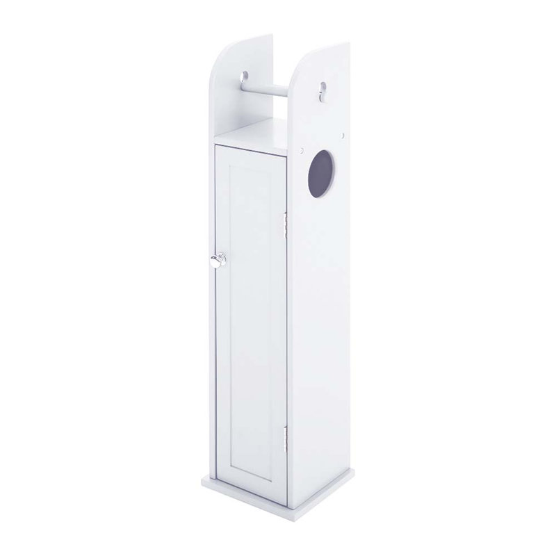 Rosas Free Standing Toilet Paper Holder, White