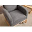 Chaise berçante d'appoint moderne avec pieds en bois massif, fauteuil de chambre de bébé rembourré, fauteuil confortable avec poche latérale et dossier haut