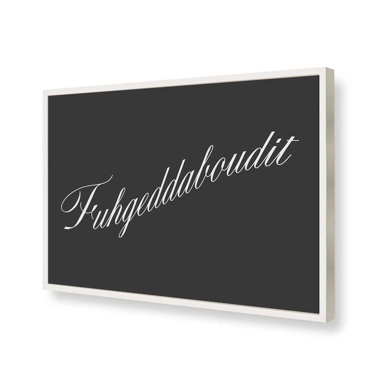«Yonkers Fuhgeddaboudit» par Deny Designs, reproduction d'art, 18 x 24, Blanc, Impression encadrée