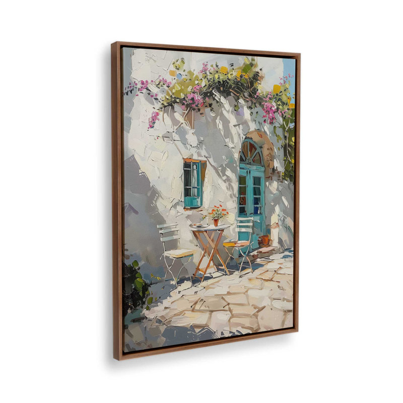 Impression sur toile Bougainville Break, Cadre flottant en noyer, 8 po x 12 po