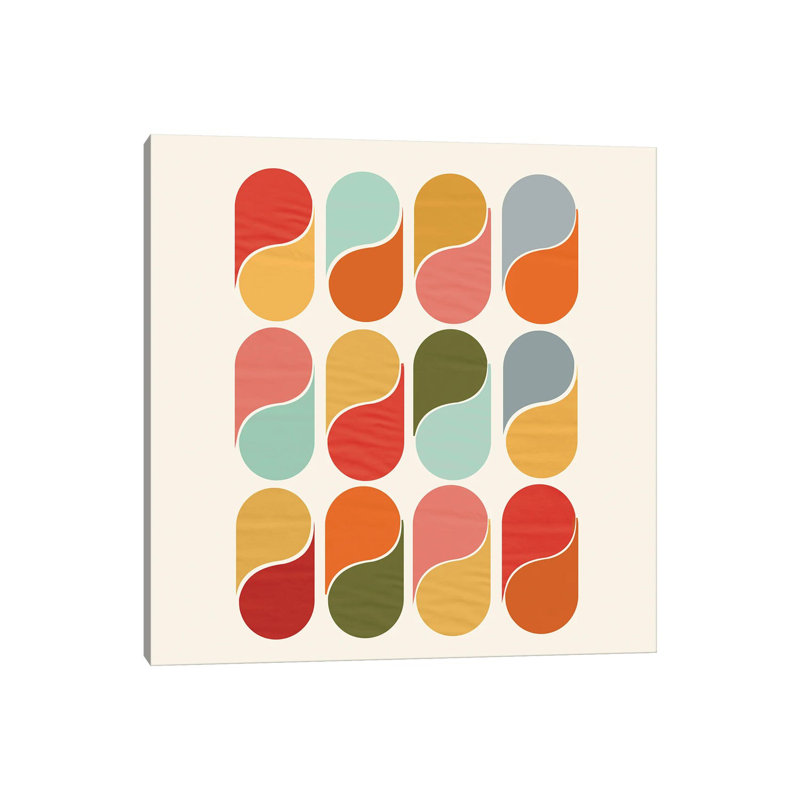 Colorful Modern Abstract by Show Me Mars - Gallery-Wrapped Canvas Giclée on Canvas, Wrapped Canvas, 45.72cm H x 45.72cm W