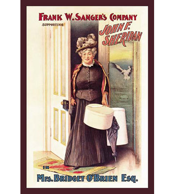 « mme bridget o’brien esq. » par strobridge affiche rétro