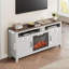 Meuble télé 63 po, centre de divertissement avec foyer électrique et portes d'armoire 63 po-1611071693