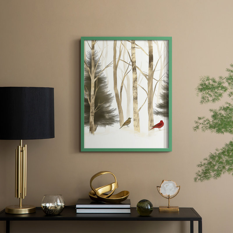 «Christmas Holiday Art» CECI, reproduction encadrée - bois massif, H 30 po x l 24 po, Vert