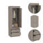 Armoire 2 portes Lisboa - gris clair-1642593492