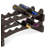 Solid Wood Tabletop Wine Bottle Rack Black