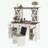 Makeup Vanity Desk with Lighted Mirror, Storage Stool and Charging Station