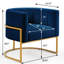 Fauteuil d'appoint confortable en velours de style Mid-Century, parfait pour le salon et les espaces de détente