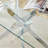 51.18" Rectangular Clear Tempered Glass Dining Table,Stylish Design with Silver Chrome Plated Metal Legs, Dining Table for Dining Room-331758408-331758409