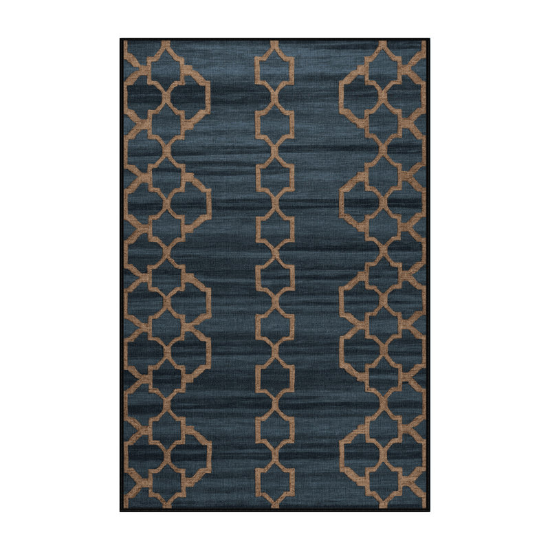 Machine Washable Trellis Gray Area Rug, Rectangle 2' x 3'
