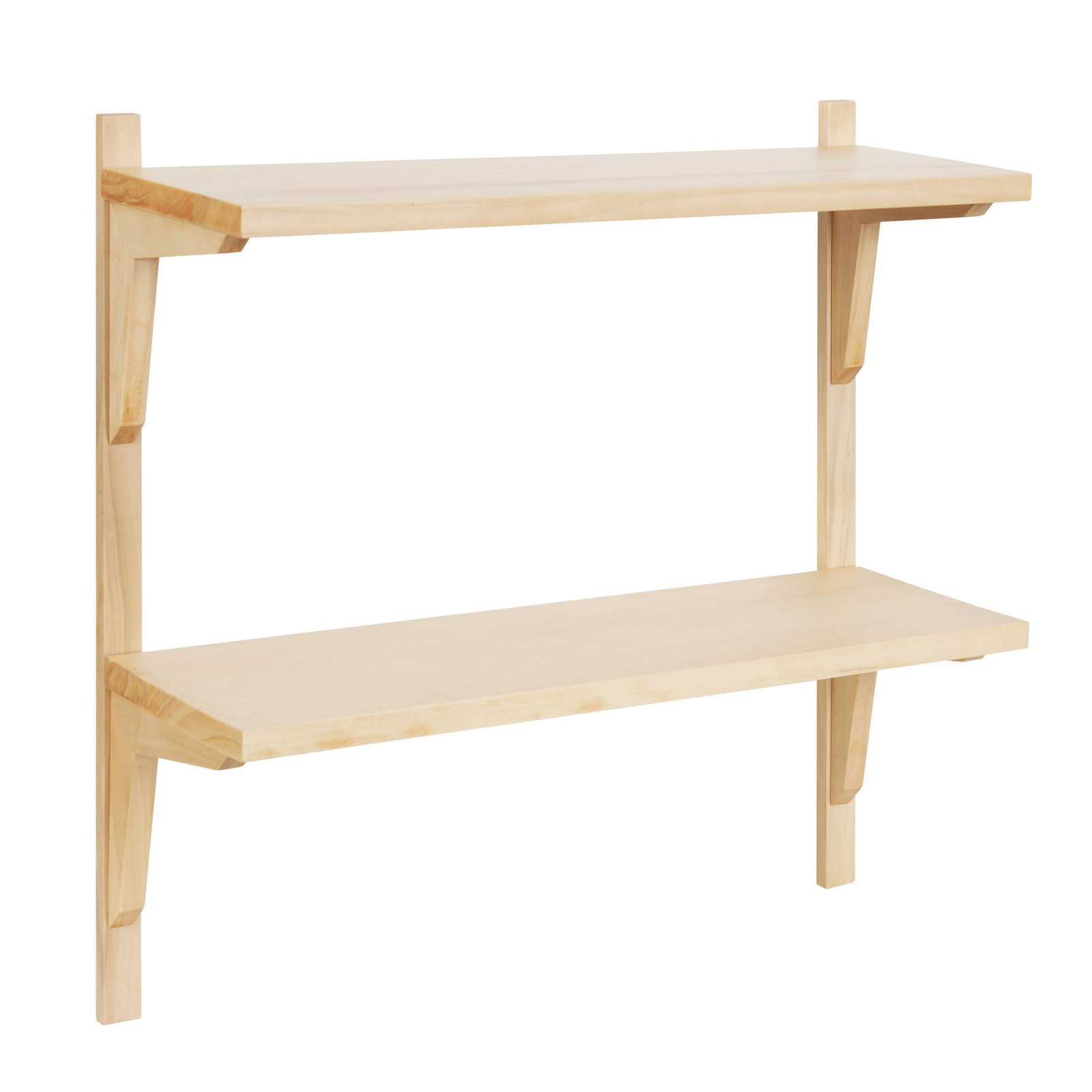 Baez Poplar Solid Wood Wall Shelf, Natural