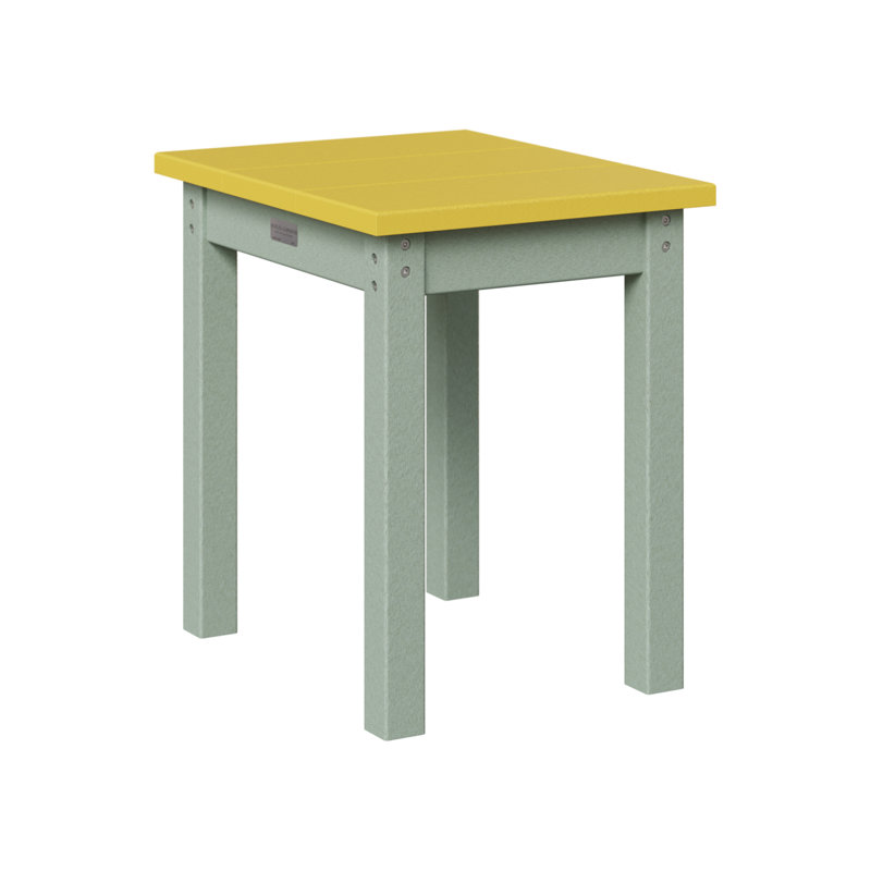 Berlin Gardens Economy End Table, Sunburst Yellow, Seafoam
