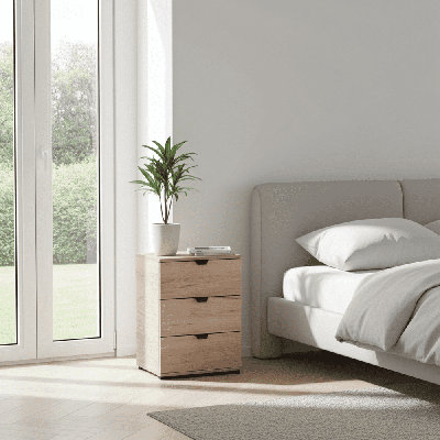 Camalla 45cm W Manufactured Wood Bedside Table