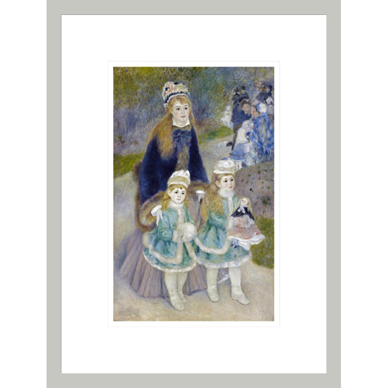 Mère et enfants (La Promenade), Pierre-Auguste Renoir, impression giclée sur cadre, 16,75 po H x 12,71 po L