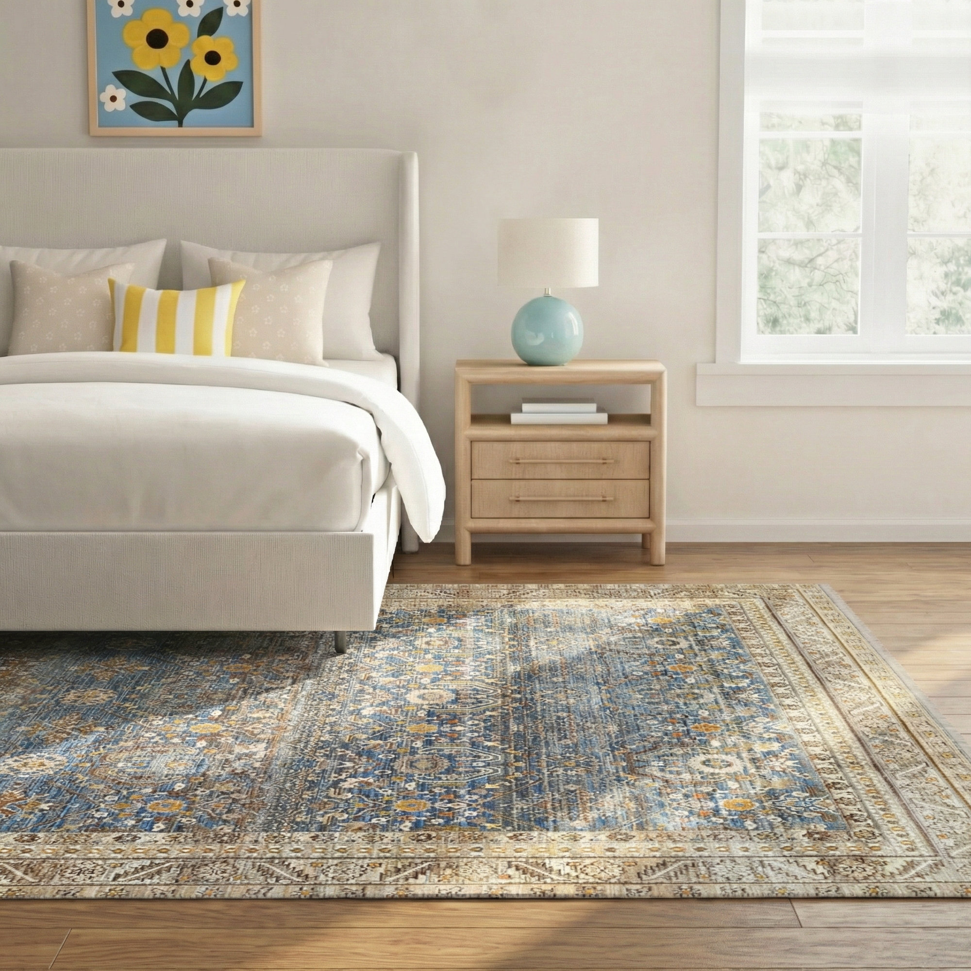 McKellen Blue/Neutral Rug, Rectangle 9' x 12'