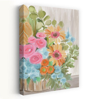 Panier de printemps - Art contemporain de fleurs en pot