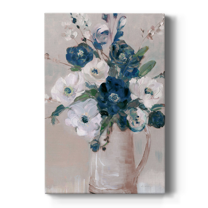 Touch of Teal Arrangement I - Gallery Cavas
