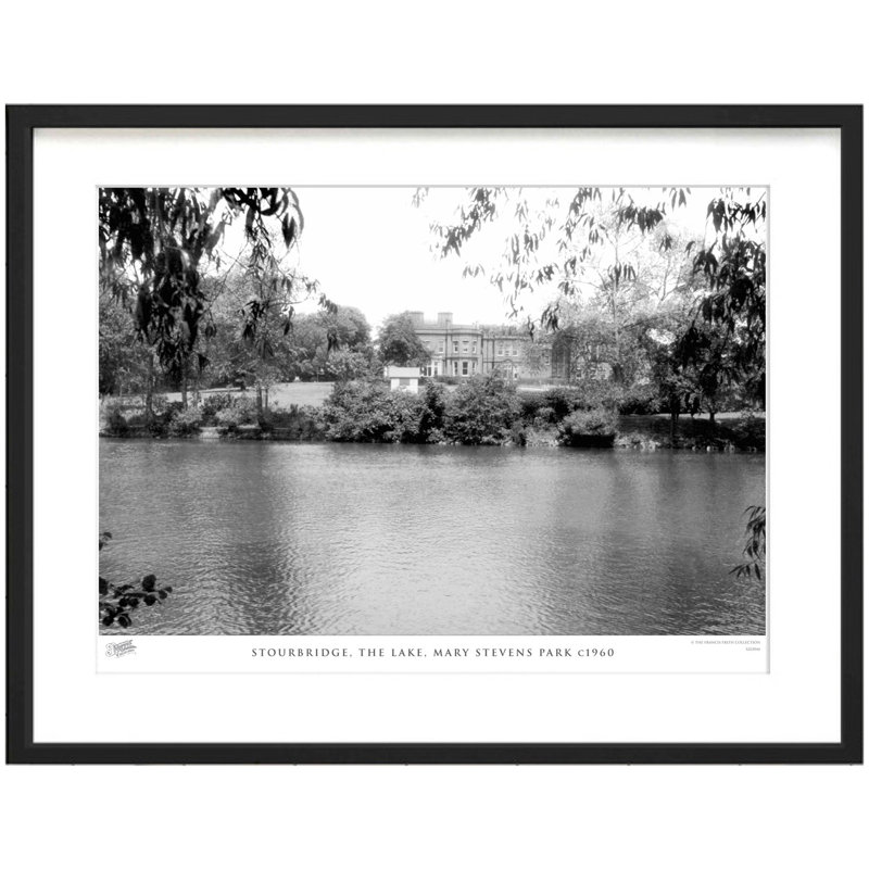 Stourbridge, The Lake, Mary Stevens Park C1960 - Single Picture Frame Print, 60cm H x 80cm W x 2.3cm D
