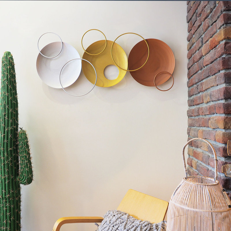 Cosmos Multicolor Steel Wall Art with Circular Design