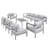 Shore Sunbrella® Fabric 8 Piece Aluminum Sectional Sofa Set-602596602