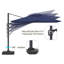 Parasol de patio carré en porte-à-faux 11 pi (sans base de parasol)-125659837
