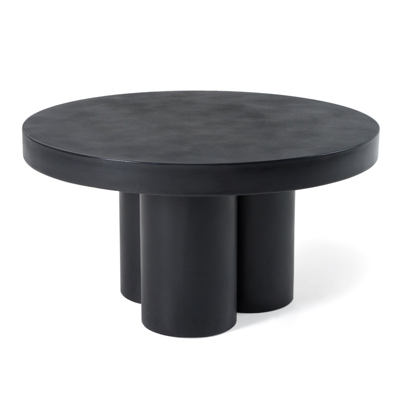 Kenneth Concrete Coffee Table, Black