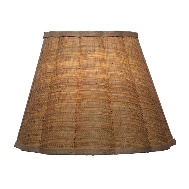 Scalloped 1-Light Wall Sconce, Raffia