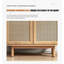 Buffet en rotin de style scandinave en bois massif-1407003182