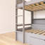 Lit superposé simple au-dessus de simple avec cadre en bois avec tablettes intégrées et tiroir de rangement-4965052