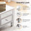 Table basse à plateau relevable en miroir avec tiroirs