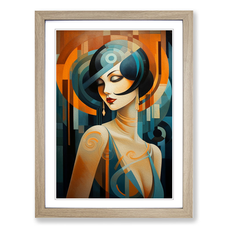 Single Picture Frame Print on Wood, 64cm H x 46cm W, Oak Framed