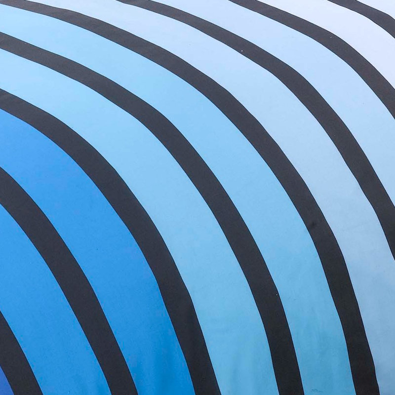 Striped Duvet Cover with Pillowcases Included, Kingsize Duvet Cover + 2 Standard Pillowcases, Blue