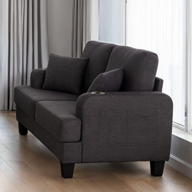 Causeuse Patterson, Gris foncé
