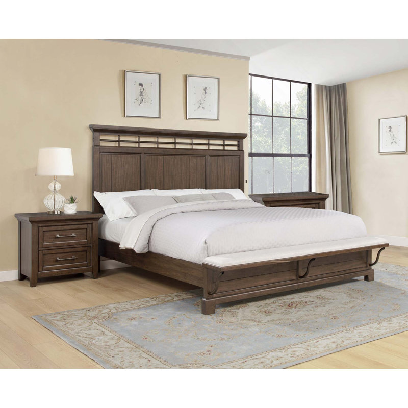Table de chevet 2 tiroirs 1Pc, Brown