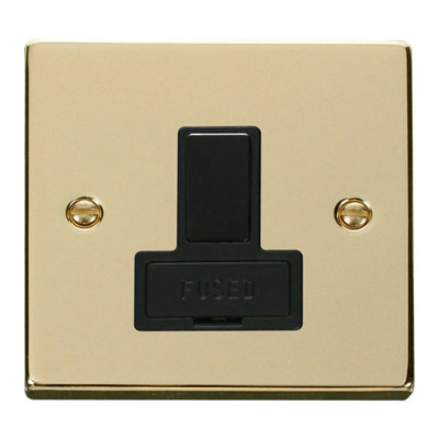Polished Brass 13A Fused Connection Unit Switched
