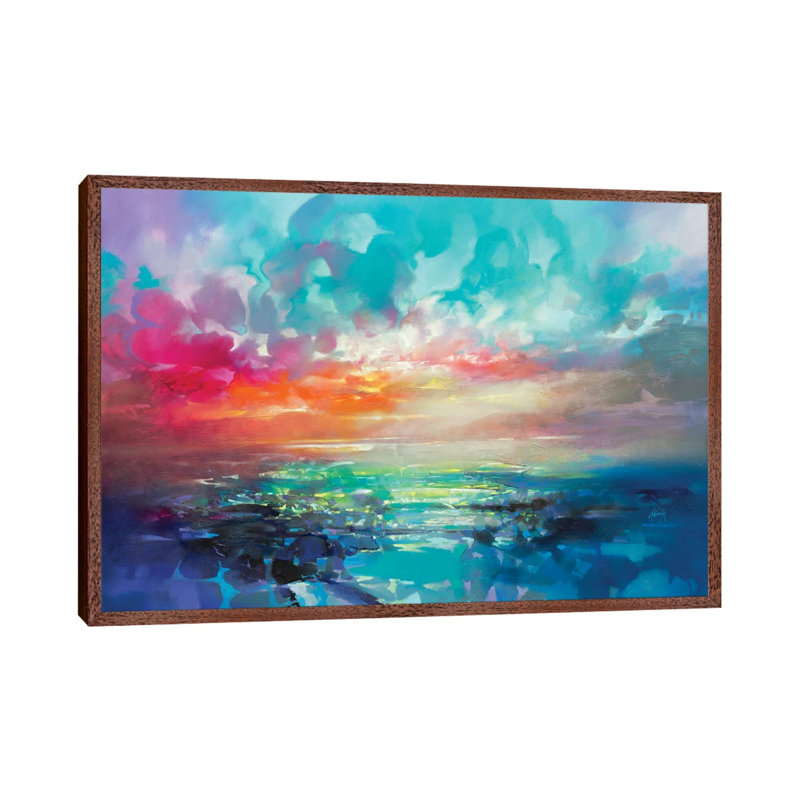Skye Colour Spectrum by Scott Naismith - Print on Canvas, Classic Brown Wood Floater Framed, 66.04cm H x 101.6cm W x 3.81cm D