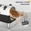 XL Stainless Steel Litter Box Tray with Lid Panda Style