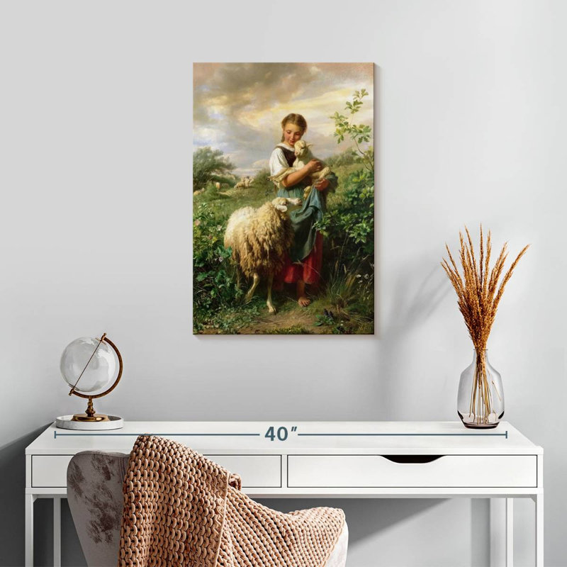 Leisha la petite bergère 1866, H 24 po x l 16 po