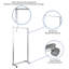 Cloison mobile transparente en acrylique Cadia avec roulettes verrouillables