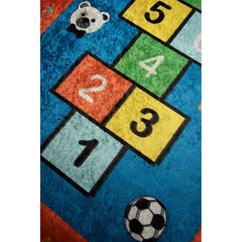Machine Washable Area Rug, 100% Polyester, 4.6 x 6.2 Feet | Antibacterial, Non-Slip Underside, Pile Height: 0.4 Inches | Durable & Easy Care, Perfect for Living Room, Bedroom, and Dining Areas