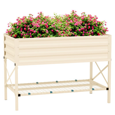 Outsunny Raised Garden Bed With Galvanized Steel Frame